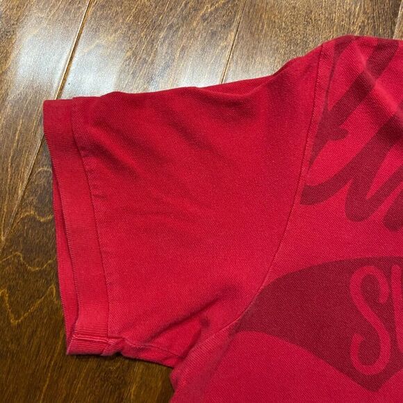Ecko Unltd Classic Fit Vintage Y2K 00s Red Navy Cotton Polo Shirt Men's Size XXL - Picture 4 of 9